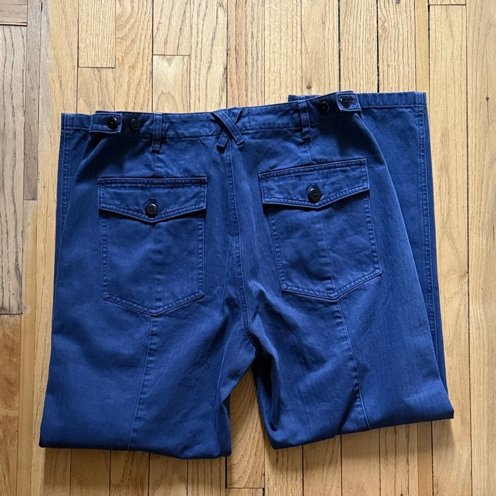 Alex Mill NWT size 10 Neil Pants in Herringbone Midnight Blue - Picture 8 of 11